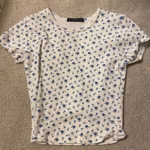 Brandy Melville white floral top.